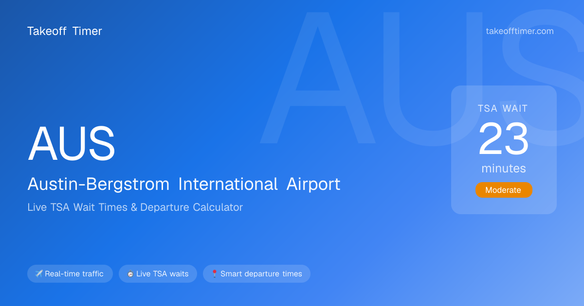 AUS TSA Wait Times Live | Austin-Bergstrom Airport Security