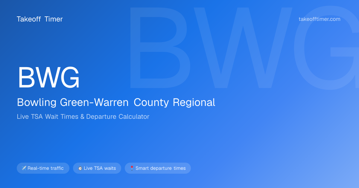 BWG TSA Wait Times Live | Bowling Green Airport Security
