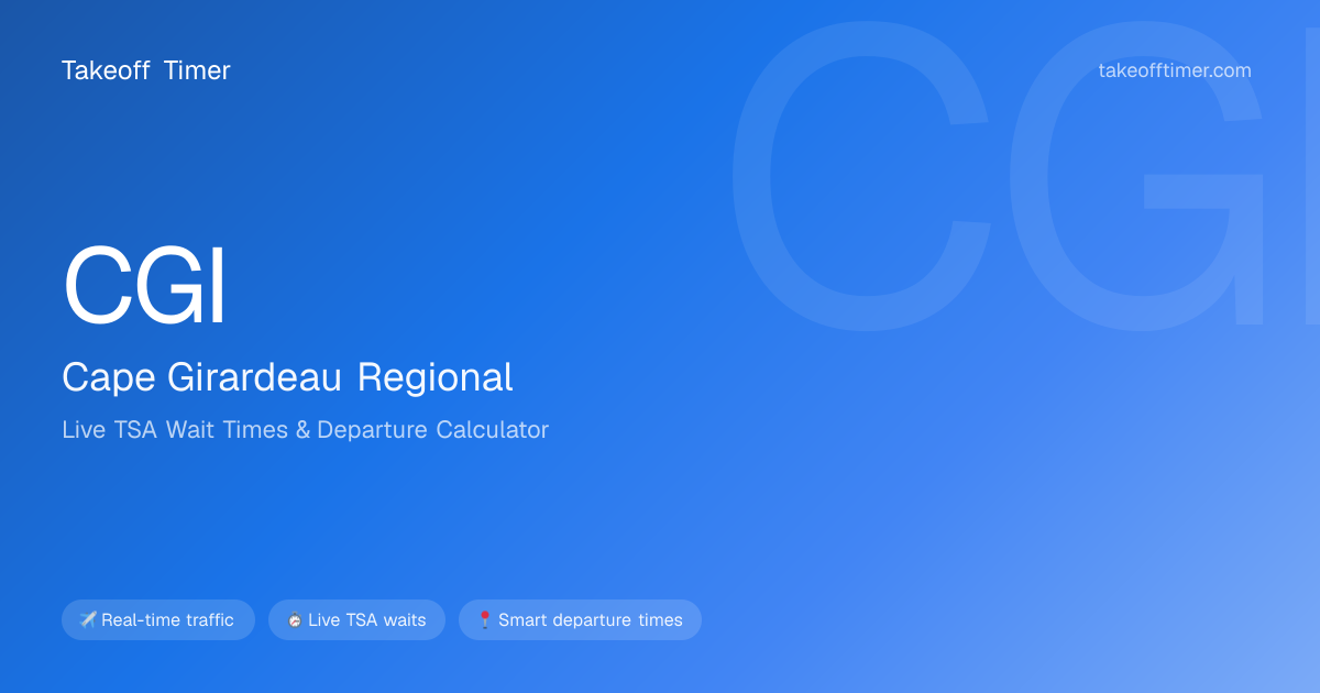 CGI TSA Wait Times Live | Cape Girardeau Airport Security
