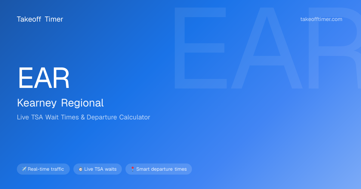 EAR TSA Wait Times Live | Kearney Airport Security