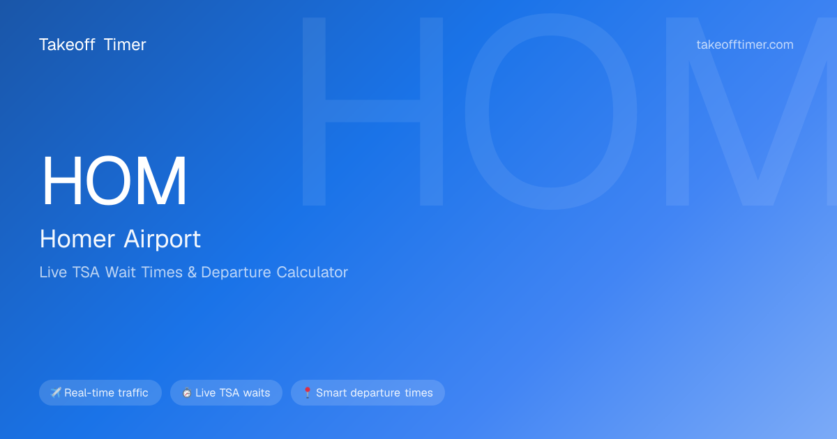 HOM TSA Wait Times Live | Homer Airport Security