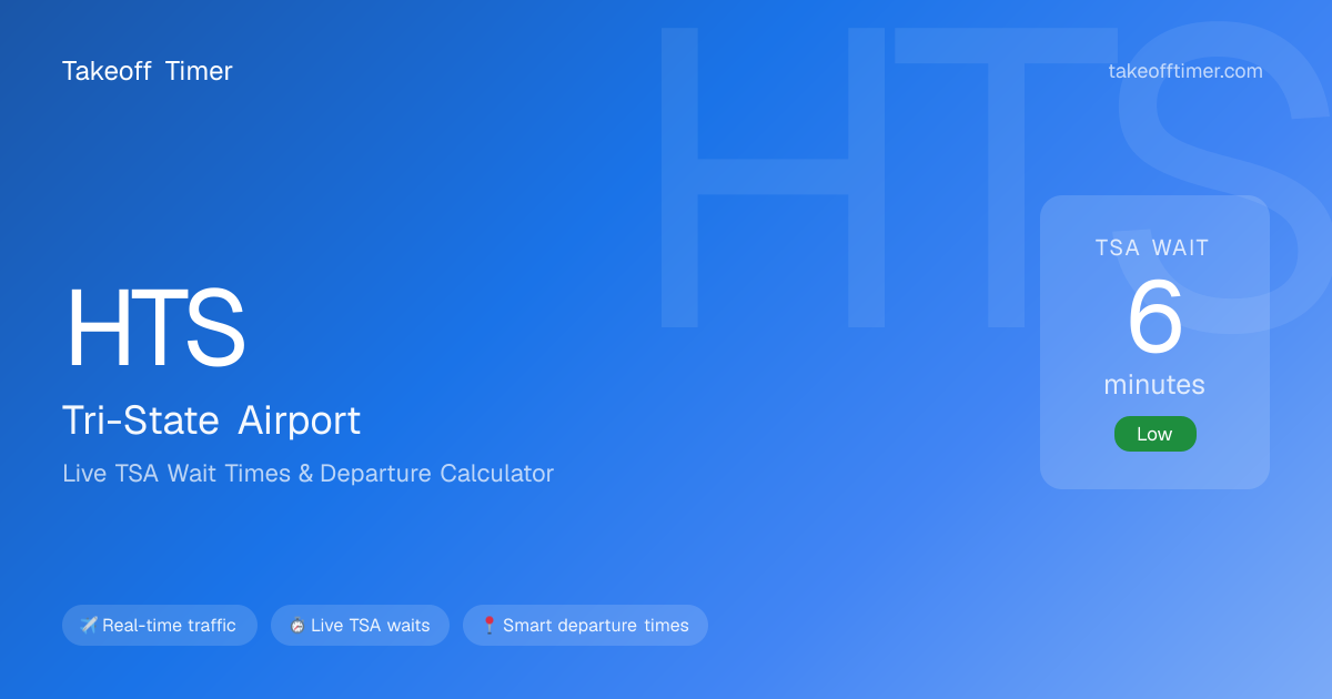 HTS TSA Wait Times Live | Huntington WV Airport Security