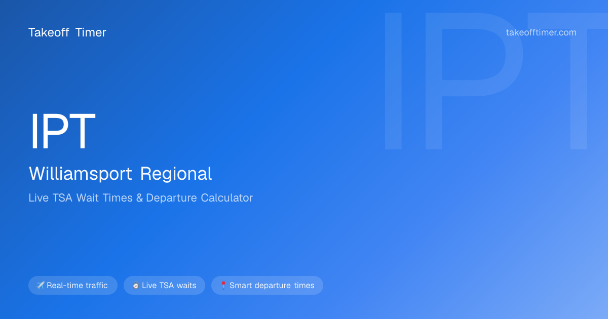 IPT TSA Wait Times Live | Williamsport Airport Security