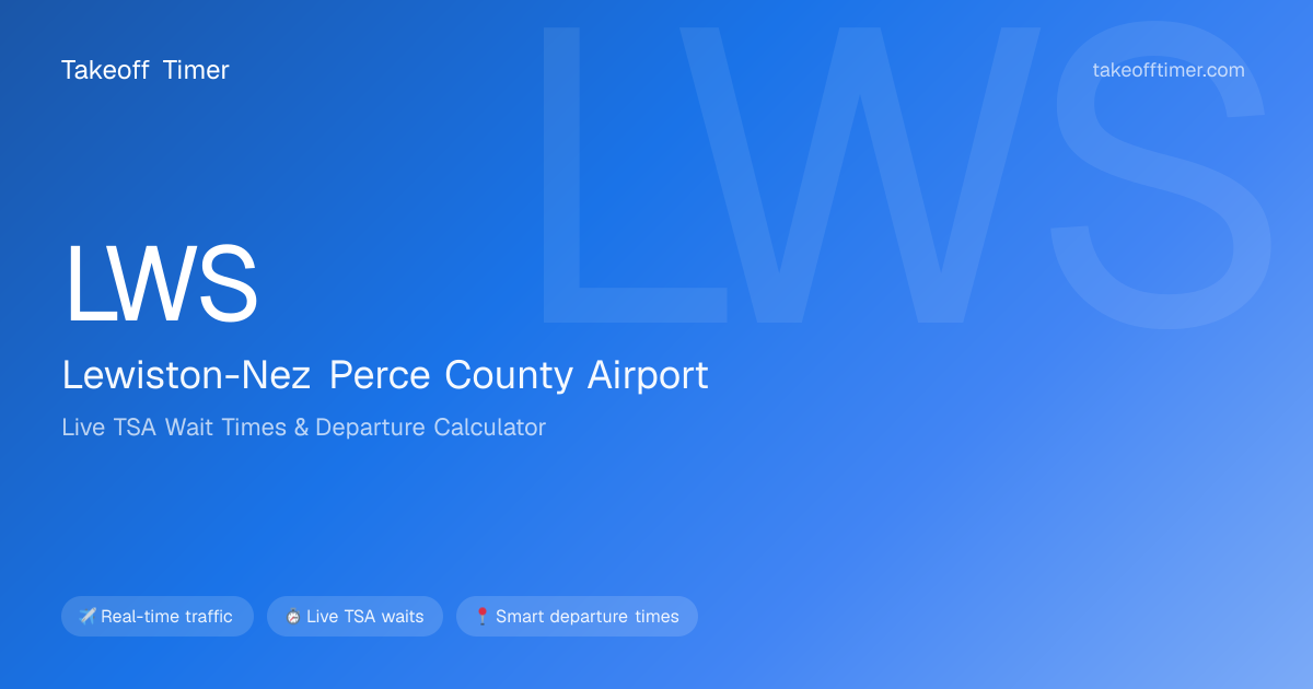 LWS TSA Wait Times Live | Lewiston Airport Security