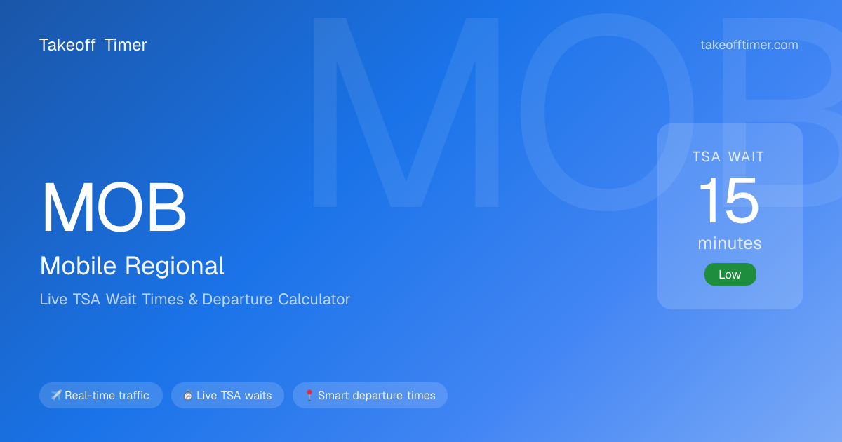MOB TSA Wait Times Live | Mobile Airport Security