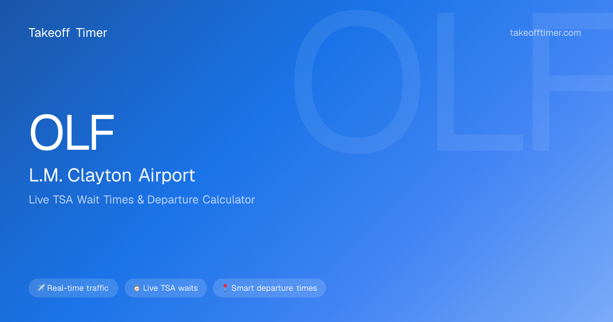 OLF TSA Wait Times Live | Wolf Point Airport Security