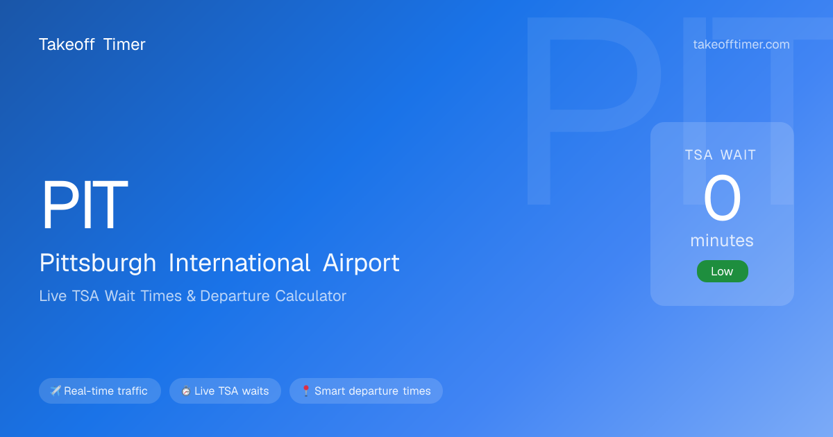 PIT TSA Wait Times Live | Pittsburgh Airport Security