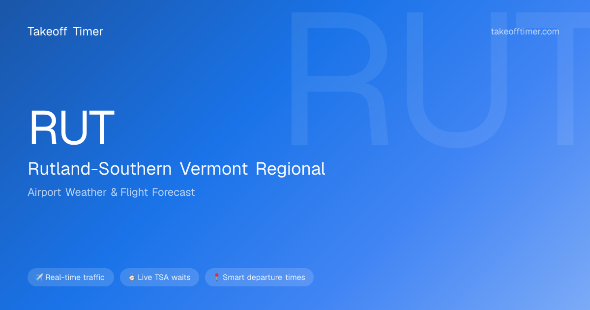 RUT Airport Weather | Rutland Flight Forecast