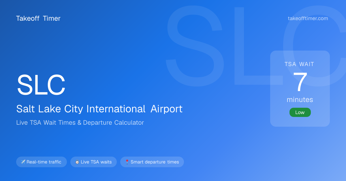 SLC TSA Wait Times Live | Salt Lake City Airport Security